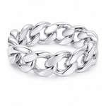 .925 Silver 9 mm Miami Cuban Link Ring  71772