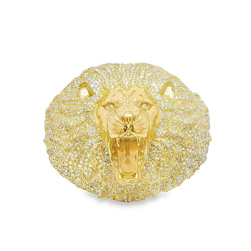Lion Power Diamond Ring in 14K gold