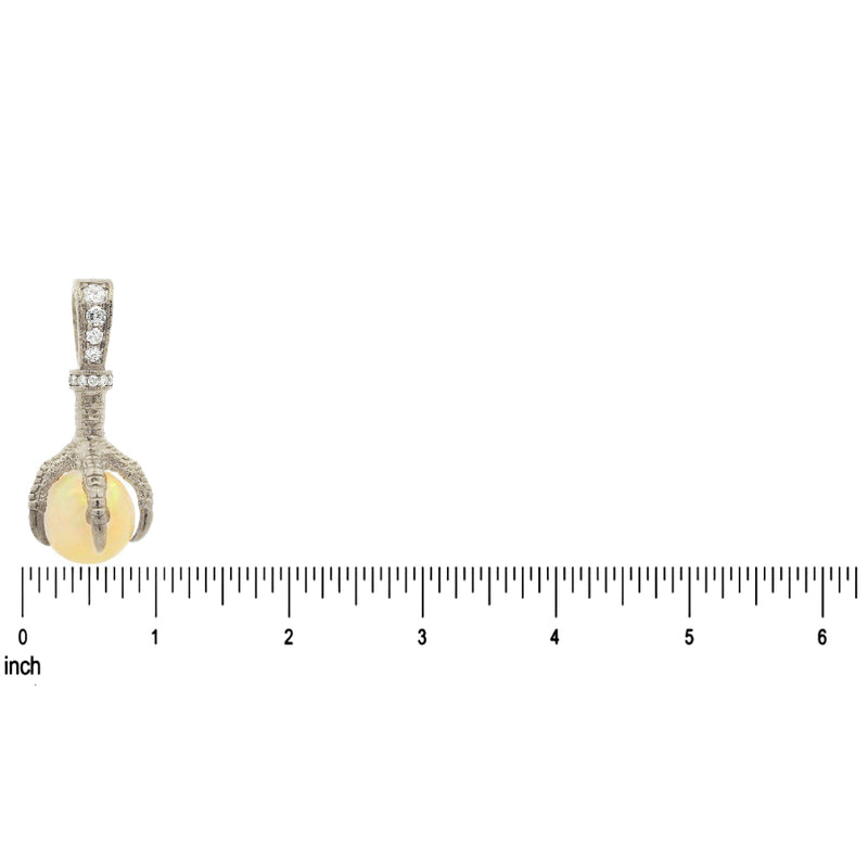 Silver Eagle Claw Opal Pendant, view 8