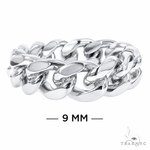 .925 Silver 9 mm Miami Cuban Link Ring  71772
