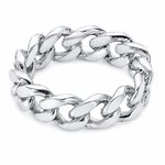 .925 Silver 9 mm Miami Cuban Link Ring  71772