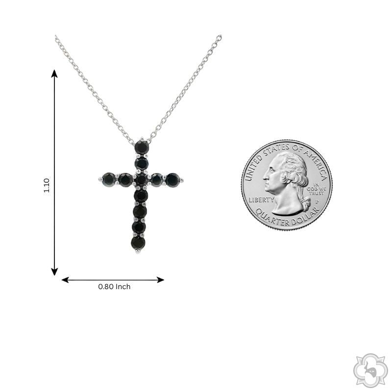 Black Diamond Cross Pendant Set 70899