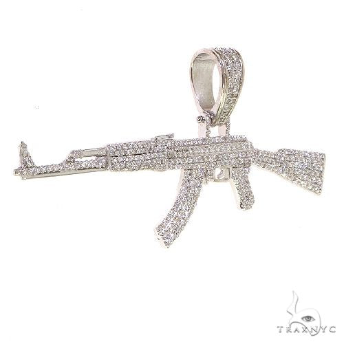 AK-47 Diamond Pendant 68875 | TraxNYC