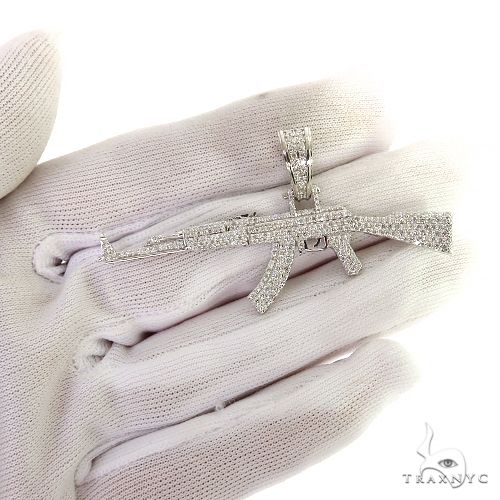 AK-47 Diamond Pendant 68875 | TraxNYC