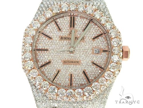 AUDEMARS PIGUET MENS DIAMOND WATCH FULLY ICED OUT ROYAL OAK 65945 - Image 1