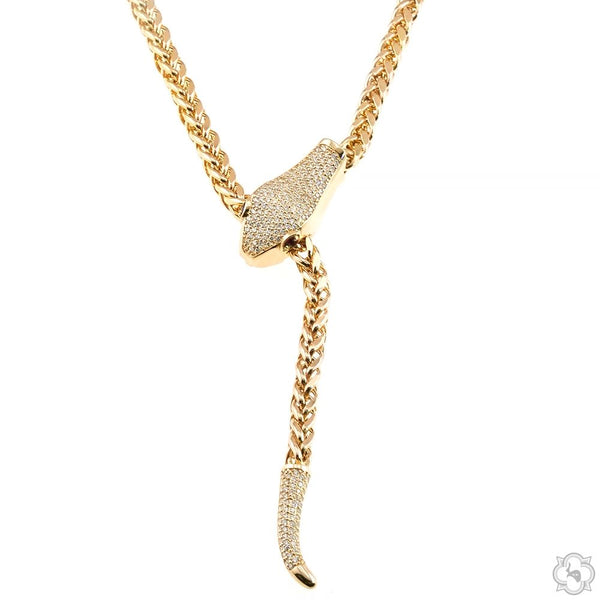 Adjustable Diamond Snake Necklace 70550 | TraxNYC