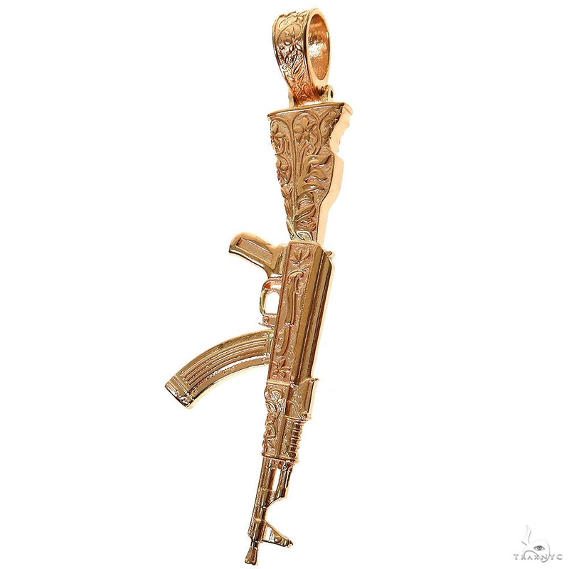 14K Gold Ak 47 Pendant, photo 3 of 7