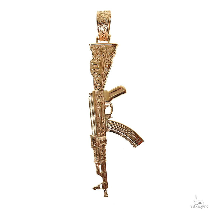 14K Gold Ak 47 Pendant, photo 4 of 7