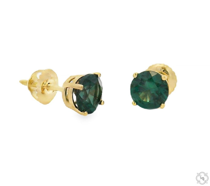 14K Gold Alexandrite Stud Earrings, photo 3 of 6