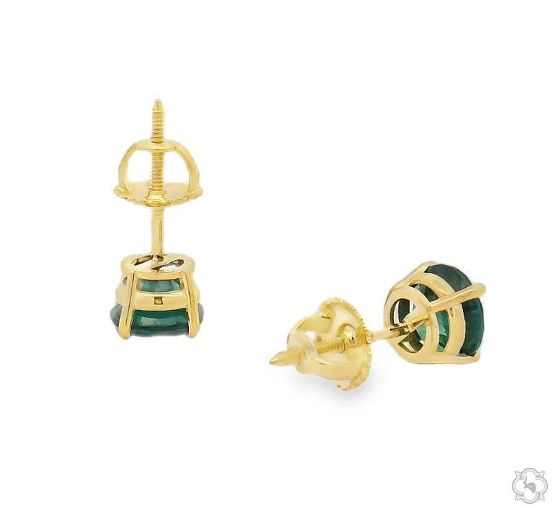14K Gold Alexandrite Stud Earrings, photo 4 of 6