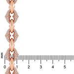 Alternate Diamond & Plain Rolo Link Bracelet 71812