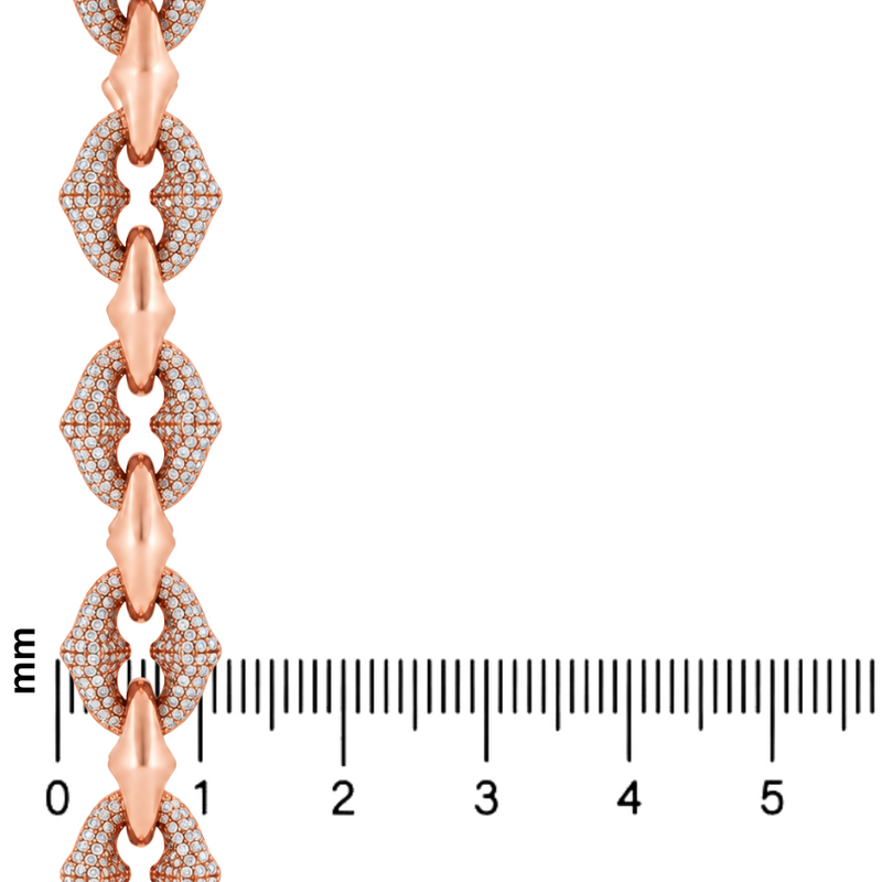 Alternate Diamond & Plain Rolo Link Bracelet 71812
