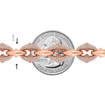 Alternate Diamond & Plain Rolo Link Bracelet 71812