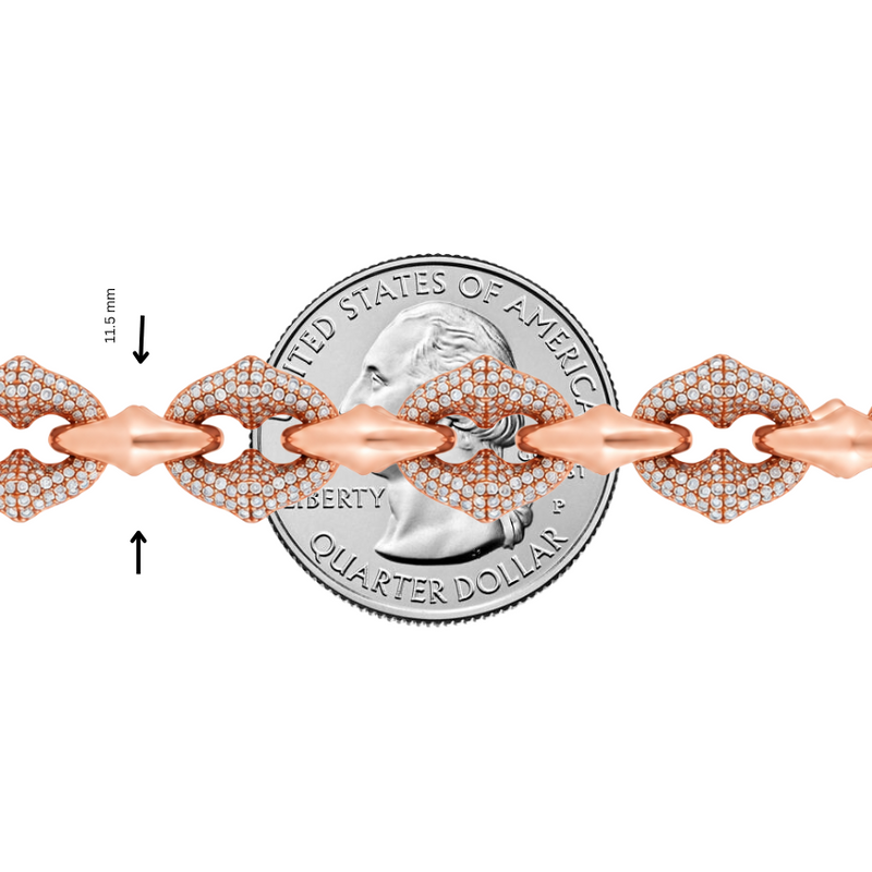 Alternate Diamond & Plain Rolo Link Bracelet 71812