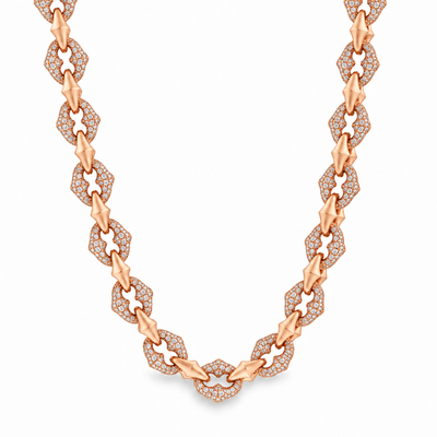 Alternate Diamond & Plain Rolo Link Chain 71813