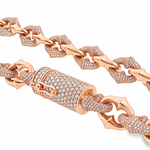 Alternate Diamond & Plain Rolo Link Chain 71813