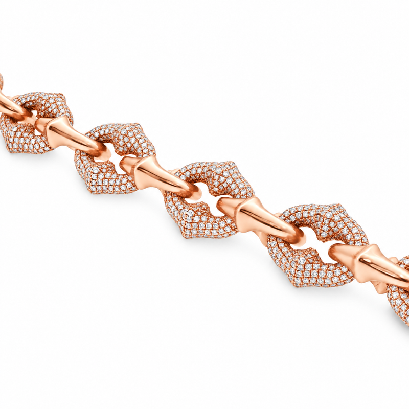 Alternate Diamond & Plain Rolo Link Chain 71813