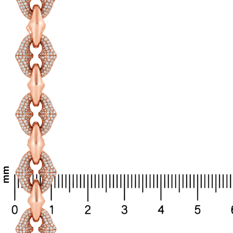 Alternate Diamond & Plain Rolo Link Chain 71813
