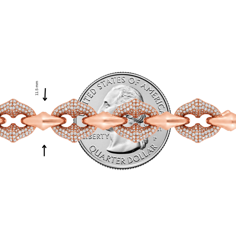 Alternate Diamond & Plain Rolo Link Chain 71813