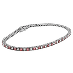 Alternating Pink Diamonds & Upside Down White Diamond Bracelet 71614