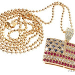 American Flag Moon Cut Chain Set 64414 - Image 1