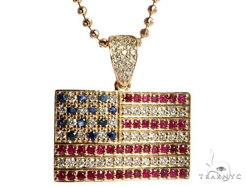 American Flag Moon Cut Chain Set 64414 - Image 2