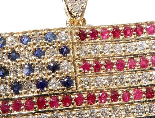 American Flag Moon Cut Chain Set 64414 - Image 7