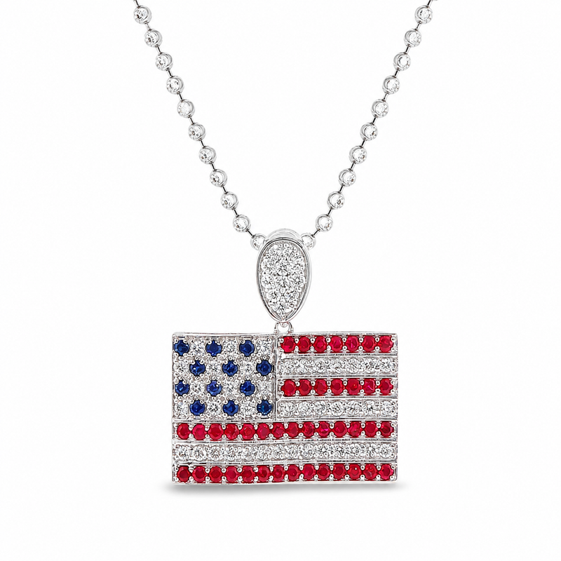 American Flag Moon Cut Chain Set 64414