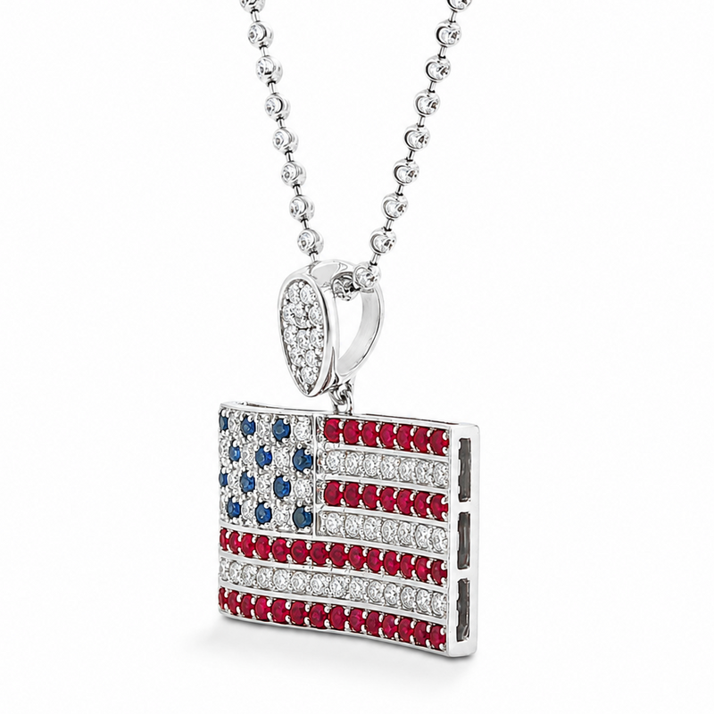American Flag Moon Cut Chain Set 64414
