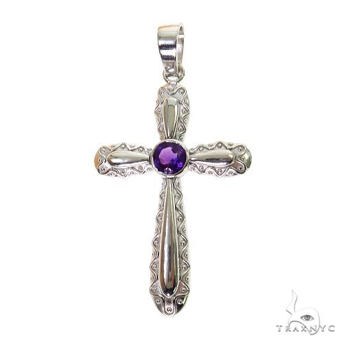 Amethyst Sanctity Cross Pendant | TraxNYC