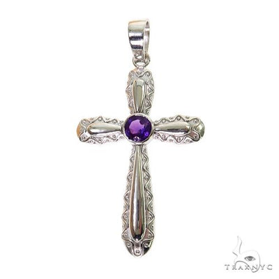 Amethyst Sanctity Cross Pendant 69602 - Image 1