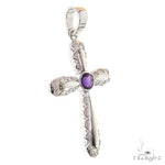 Amethyst Sanctity Cross Pendant 69602 - Image 2