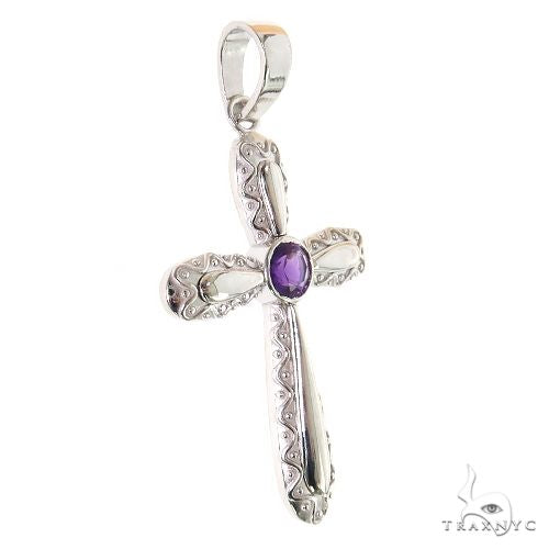 Amethyst Sanctity Cross Pendant 69602 - Image 2