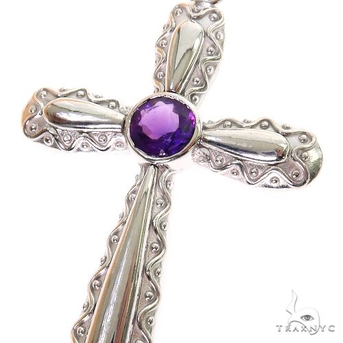 Amethyst Sanctity Cross Pendant 69602 - Image 3