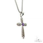 Amethyst Sanctity Cross Pendant Set 69682 - Image 2