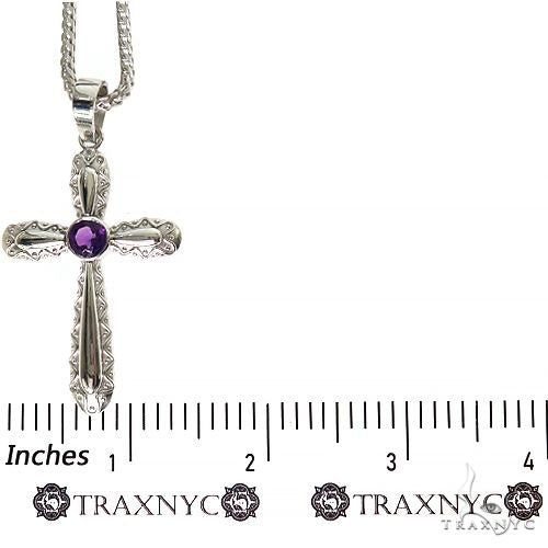 Amethyst Sanctity Cross Pendant Set 69682 - Image 5