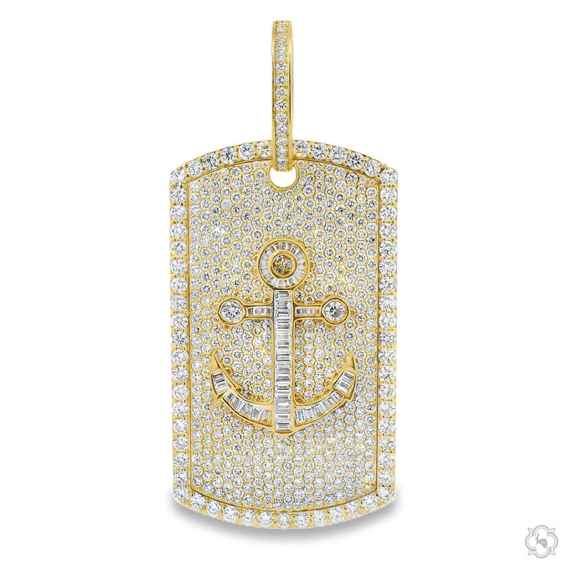 Anchor Diamond Dog Tag Pendant 70745 - Image 1