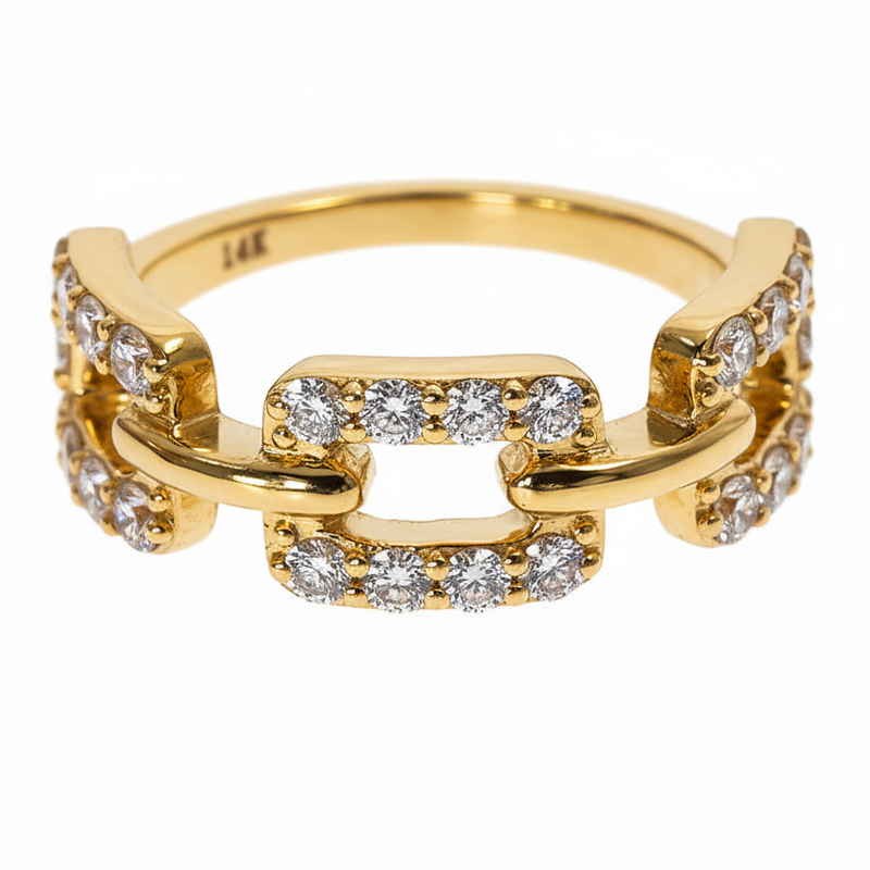 Anchor Link Diamond Ring(Lab)  70012