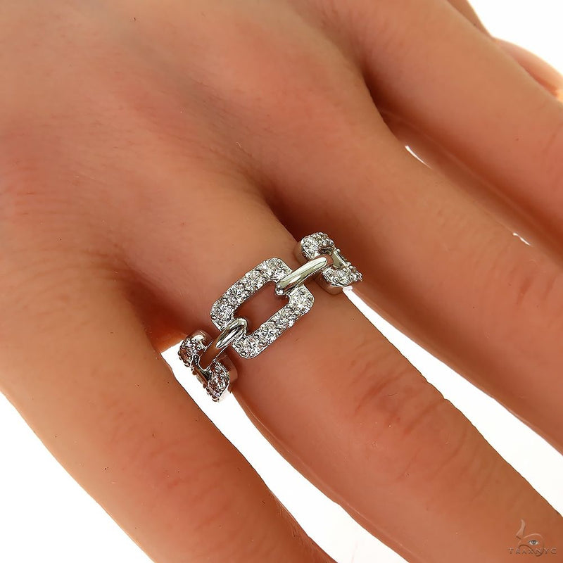 14K Gold Anchor Link Diamond Ring(Lab), photo 5 of 6