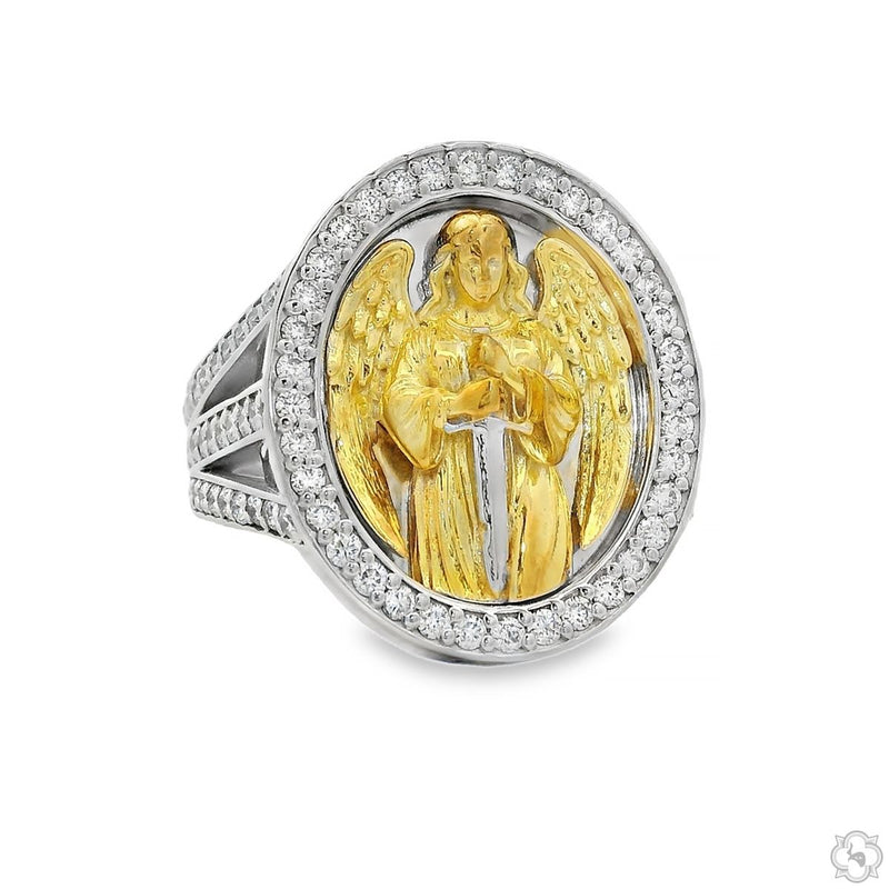 10K Gold 1.22 Ctw Diamond Angel of Valor Ring, view 2