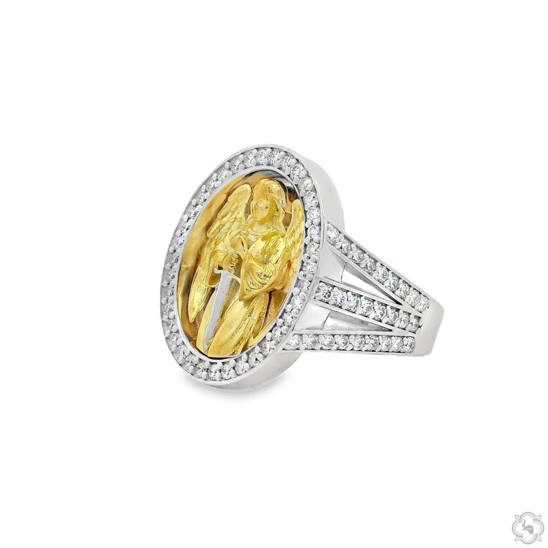10K Gold 1.22 Ctw Diamond Angel of Valor Ring, view 5