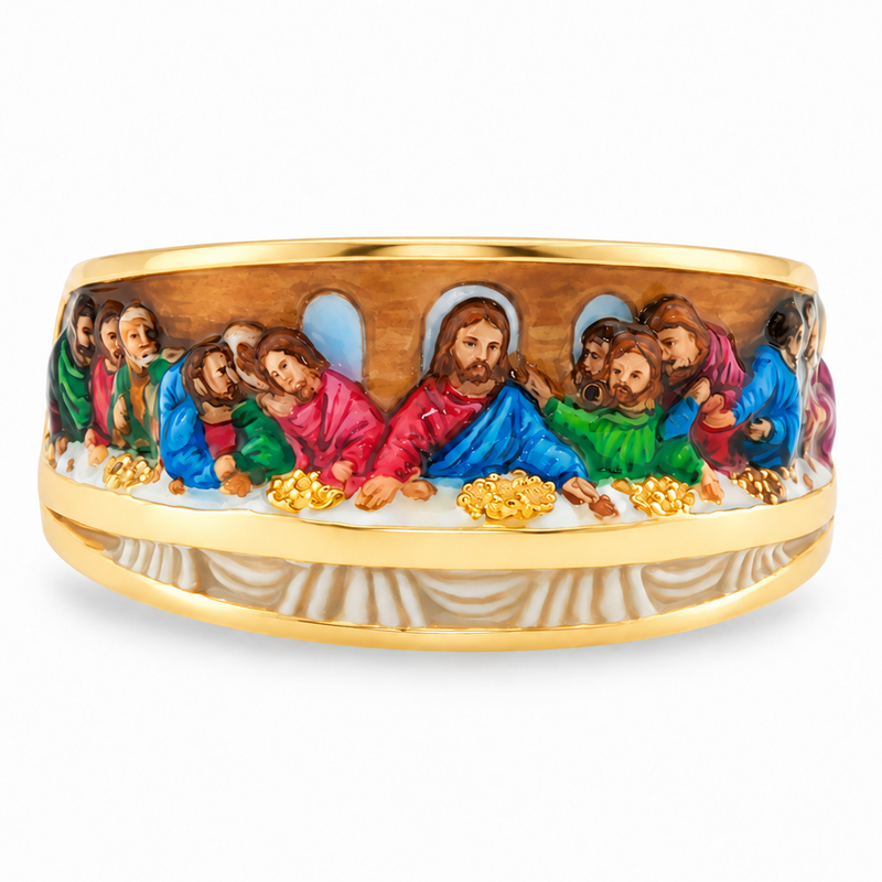 Apostles Last Supper Enamel Ring