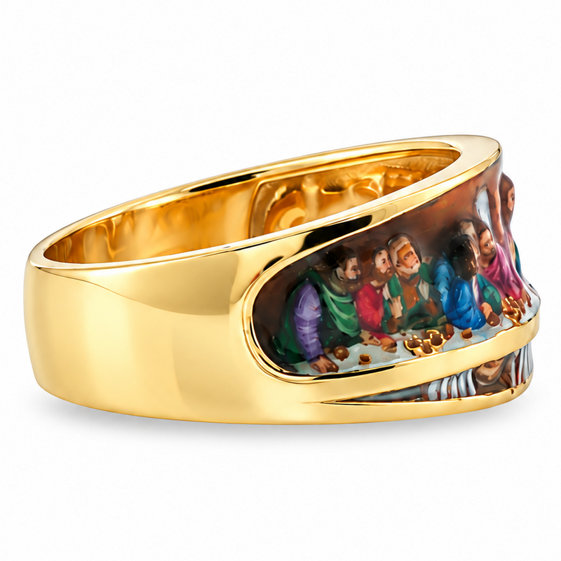Apostles Last Supper Enamel Ring, view 6