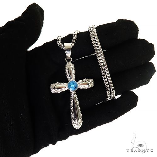 Aqua Aura Sacred Cross Pendant Set 69684 - Image 7