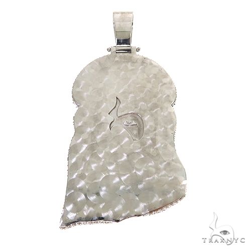 Living Water Jesus Sapphire Crown Diamond Pendant 67492 - Image 5