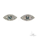 Aquamarine Diamond Evil Eye Earrings 67832 - Image 1