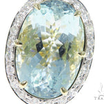 Aquamarine Diamond Ring 45105 - Image 3