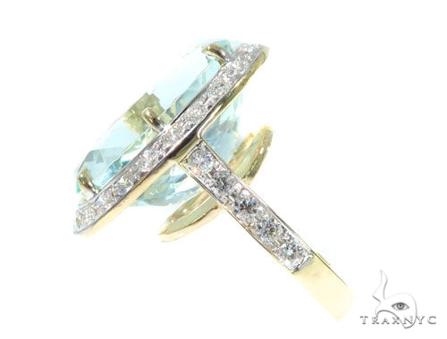 Aquamarine Diamond Ring 45105 - Image 4