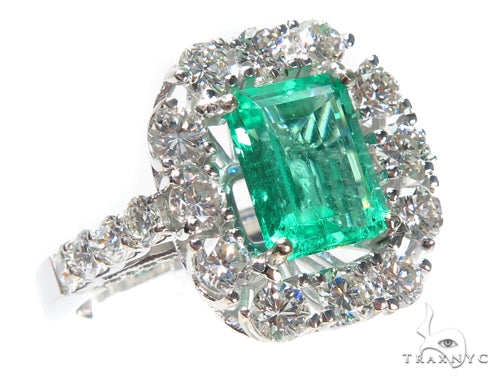 Artemis Diamond Emerald Ring 41657 - Image 1