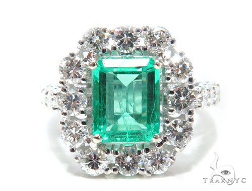 Artemis Diamond Emerald Ring 41657 - Image 2